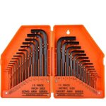 Cl�s allen jeu 30 cl�s males hexagonales en pouce et m�trique 0, 7 � 10 mm. cl�s � laine professionnelle(orang ...