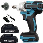Cl� � chocs batterie 18v brushless, 1 / 2' sans balais sans fil couple 350nm fr�quence d'impact de l'outil ...