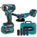 Onevan - clé à chocs sans fil brushless 700 nm 1 / 2 ' + meuleuse ø 125 mm , avec deux batterie et 4 ... Onevan - clé à chocs sans fil brushless 700 nm 1 / 2 ' + meuleuse ø 125 mm , avec deux batterie et 4 ...