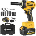 Cl� � chocs sans fil brushless conentool 520n. m boulonneuse a choc avec 6. 0ah batterie 21v, boulons ...