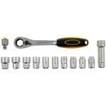 Cl�s � cliquet 60 dents - coffret cl� � cliquet pour douilles traversantes + 10 douilles d�bouch�es (traversan ...