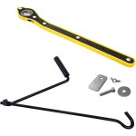 Cl� � cliquet de pont elevateur voiture, avec cl� � manivelle prolong�e et universel adaptateurs, cl� ...