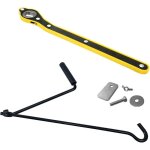 Cl� � cliquet de pont elevateur voiture, avec cl� � manivelle prolong�e et universel adaptateurs, cl� ...