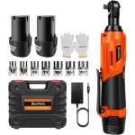 Cl� � cliquet sans fil, 40n. m 3 / 8 pouces kit de cliquet, 2 batteries li - ion de 1, 5 ah, chargeur ...