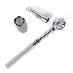 Cl� � cliquet universelle 19 x 2, 7 cm ? chrome vanadium ? pour boulons 6 � 21 mm ? serrer / desserrer ...