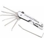 Cl� pour cylindre et serrure, ensemble de crochetage de serrure pliable 7 en 1 ensemble de crochets de ...