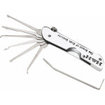 Cl� pour cylindre et serrure, ensemble de crochetage de serrure pliable 7 en 1 ensemble de crochets de ...