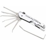 Cl� pour cylindre et serrure, ensemble de crochetage de serrure pliable 7 en 1 ensemble de crochets de ...