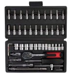 Cl� dynamom�trique 1 / 4 , cl� dynamom�trique enti�rement r�glable avec t�te � cliquet (5?25 nm), coffret ...