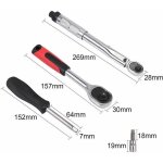 Cl� dynamom�trique 1 / 4  , cl� dynamom�trique enti�rement r�glable avec t�te � cliquet 5 - 25nm et outils ...