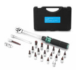 Cl� dynamom�trique portable mini � d�gagement rapide, r�glable, avec coffret de rangement, 21 embouts ...