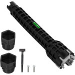 Cl� pour �vier - cl� pour abattant et robinet de wc - multifonction 8 en 1 - serrage et desserrage - ...