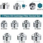 Cl�s � filtre � huile lot de 7 - compatibles avec bmw, mercedes, vw (capuchon 24mm - 38mm)