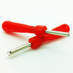 Cl� � obus de valve (rouge, 9, 5 cm de long), 2 cl�s � valve, cl� � chambre � air, outil de r�glage et ...