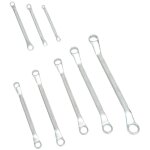 Cl�s � oeil coud�es doubles en chrome - vanadium, jeu de 8 pi�ces