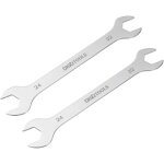 Cl� plate 2pcs cl� � douille fine 22mm x 24mm m�trique sabl�e en acier inoxydable 3cr13, cl� double pour ...