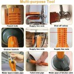 Cl� robinet en alliage d'aluminium cle serrage robinet cle a lavabo cl� mitigeur multifonctionnel anti ...