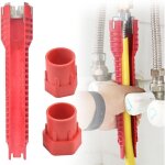 Cl� robinet multifonctionnel cle a tube mitigeur double t�te avec douille cle demontage robinet antid�rapant ...