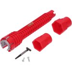 Cl� de robinet, outil de plomberie abs, double t�te pour �crous d'alimentation, vannes � soupape, paniers ...