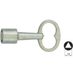 Cl� triangle 14mm ? acier zingu� ? pour cadenas difficiles ? ergonomie optimis�e pour usage intensif ...