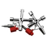 [jamais utilis]cl triangle multifonction 4 voies - 2 pices pour poubelle, armoire electrique, botier ...