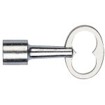 Cl� � triangle pompier de 14 mm en acier zingu� longueur 80 mm type 54 - dfc2 diffusion