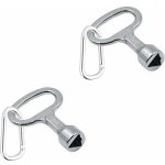 Cl� triangle, cl�s triangulaires, 2 pi�ce cl� triangulaire en m�tal, cl�s de compteur de gaz, cl� de ...