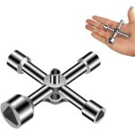 Cl triangulaire pour poubelle - 5 tailles (7 / 10 / 12 / 13 / 18mm) - cl universelle pour poteaux anti ...