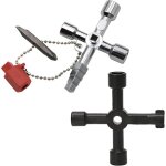 Cl�s universelles multifonctions 4 voies en croix, lot de 2, pour robinets, compteurs d'eau et armoires ...