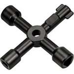Cl utilitaire multifonction, cl croise multifonction 4 en 1, pour serrure de robinet de tableau de ...
