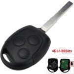 Cl� de voiture t�l�commande � 3 boutons 315 / 433 mhz pour ford focus, fiesta, fusion, c - max, mondeo, ...