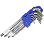 Clefs allen males longues pour vlos cls  embout sphrique, semaket, bleu, 1 jeu de 9 pices