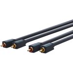 Clicktronic - c�ble rca, st�r�o, c�ble premium 2x rca m�le 2x rca m�le 2, 0 m conducteur interne ofc. ...