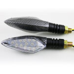 Clignotant de moto, voyant de moto �tanche, voyant d'avertissement de conduite 2 led lumi�re ambre universelle ...