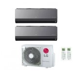 Climatiseur d'air lg dual split rversible srie artcool 9 + 12 avec mu2r15 ul0 r - 32 9000 + 12000 wi ...