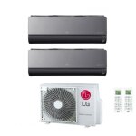 Climatiseur d'air lg dual split r�versible s�rie artcool 9 + 12 avec mu2r15 ul0 r - 32 9000 + 12000 wi ...
