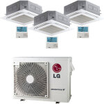 Climatiseur cassette lg 4 voies r32 trial split inverter 9000 + 9000 + 9000 btu avec u. e. mu3r19 nouveau ...