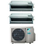 Daikin - climatiseur bluevolution dual split ducted rversible series fdxm - f9 9 + 9 avec 2mxm40m r ...