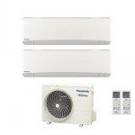 Panasonic - climatiseur rversible dual split srie etherea blanc 12 + 12 avec cu - 2z50tbe r - 32 wi ...
