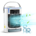 Climatiseur portable - mini refroidisseur d'air, lumi�re d'ambiance bleue � trois vitesses, ventilateur ...