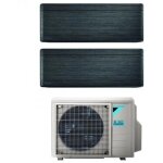 Climatizzatore condizionatore daikin bluevolution dual split inverter serie stylish real blackwood 9 ...
