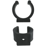 Clip noir pour pied de meuble rglable.