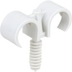 Eur ohm - clips de fixation double 'parapluie' avec cheville pour conduits icta ou irl 2x16mm - boite ...
