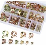 Clip ressort pour collier de serrage de durite d'essence - 100 pices de serre - joints tuyaux avec bote ...