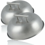 Cloche chauffante en acier inoxydable (2 pi�ces) � 23 cm d�me pour hamburger - bbq - toro