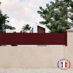 Cl�ture aluminium 2 lames mod�le plein en kit dimensions l. 2107 mm (poteaux compris) x h. 460 mm couleurs ...