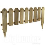 Cl�ture en bois pour bordures ? pin trait� autoclave ? piquets verticaux 28 cm ? longueur 50 cm ? lot ...
