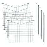 Estexo - clôture d'étang de jardin 11 pcs 5 éléments de clôture grillagée anthracite arc findérieur pointu ... Estexo - clôture d'étang de jardin 11 pcs 5 éléments de clôture grillagée anthracite arc findérieur pointu ...