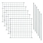 Estexo - clôture d'étang de jardin 11 pcs 5 éléments de clôture grillagée anthracite juste Estexo - clôture d'étang de jardin 11 pcs 5 éléments de clôture grillagée anthracite juste