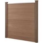 Helloshop26 - clture de jardin brise vue brise vent bois composite (wpc) brun 183 x 187cm